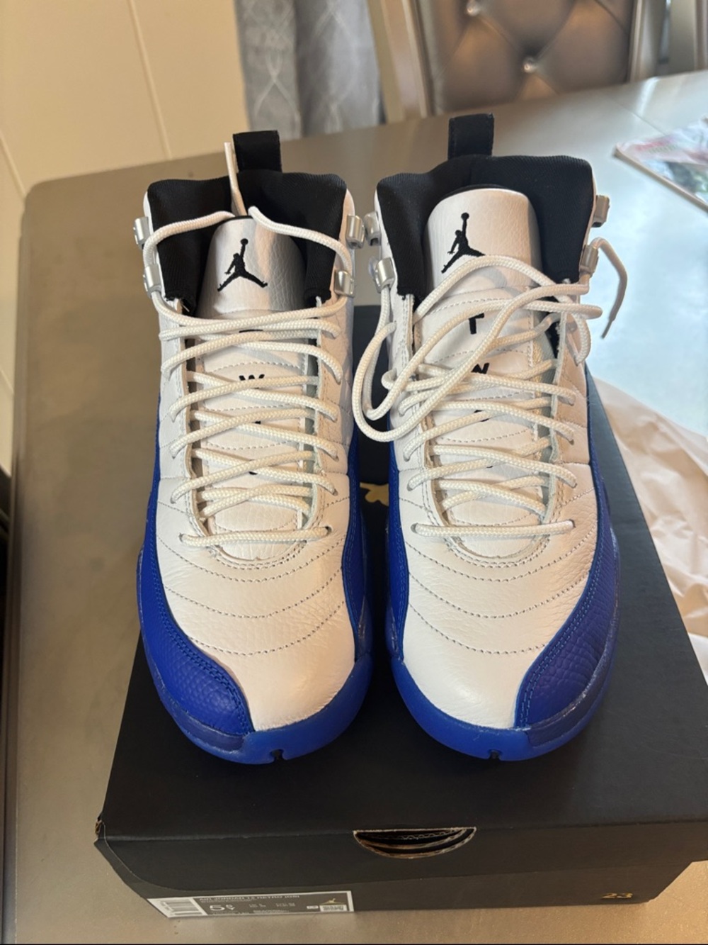 Jordan Kids Sneakers White and Royal Blue